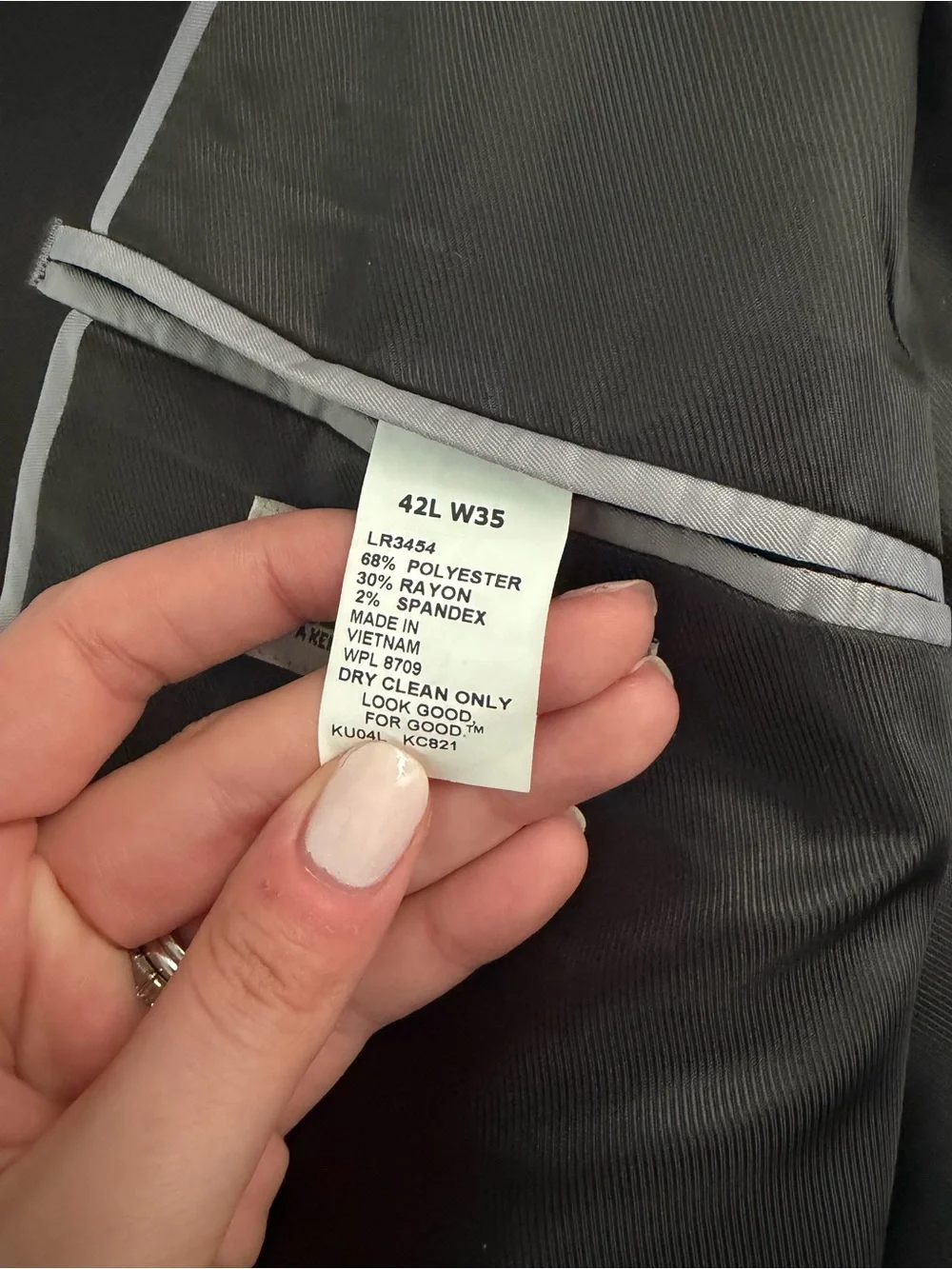 Kenneth Cole Black Single-Breasted Suit
